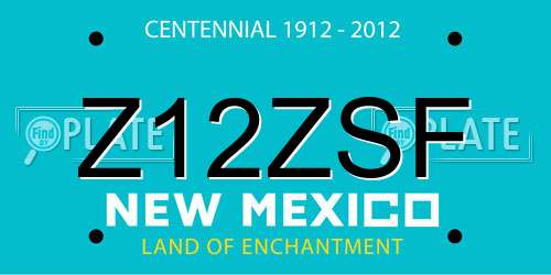 Z12ZSF New Mexico License Plate
