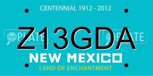Z13GDA New Mexico License Plate