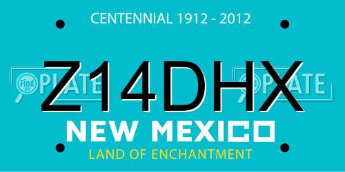 Z14DHX New Mexico License Plate