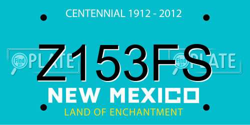 Z153FS New Mexico License Plate