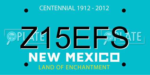 Z15EFS New Mexico License Plate