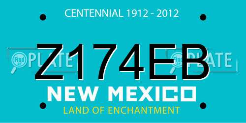 Z174EB New Mexico License Plate