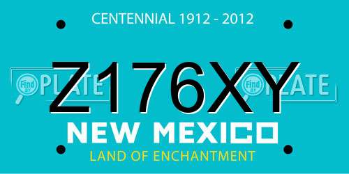 Z176XY New Mexico License Plate