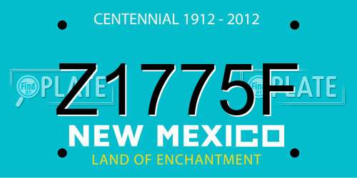 Z1775F New Mexico License Plate
