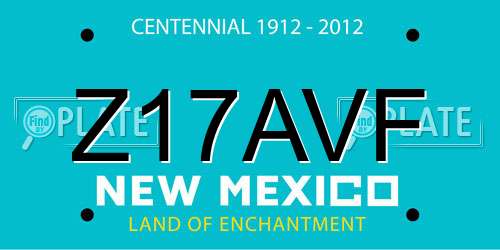 Z17AVF New Mexico License Plate
