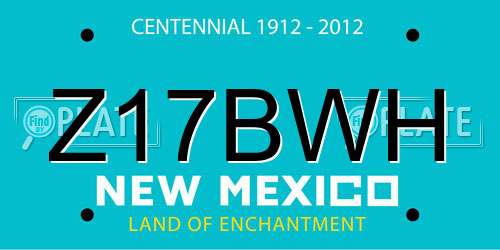 Z17BWH New Mexico License Plate