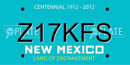 Z17KFS New Mexico License Plate