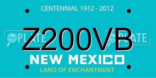 Z200VB New Mexico License Plate