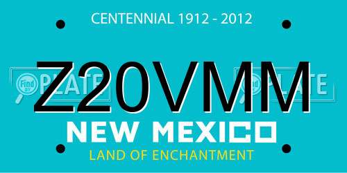 Z20VMM New Mexico License Plate