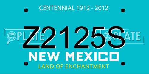 Z2125S New Mexico License Plate