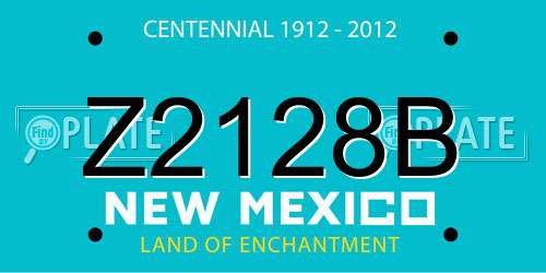 Z2128B New Mexico License Plate