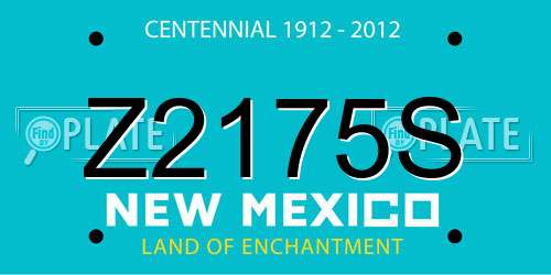 Z2175S New Mexico License Plate