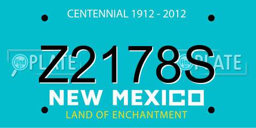 Z2178S New Mexico License Plate
