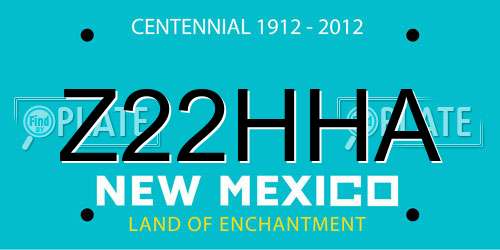 Z22HHA New Mexico License Plate