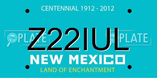 Z22IUL New Mexico License Plate