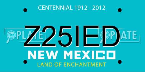 Z25IED New Mexico License Plate