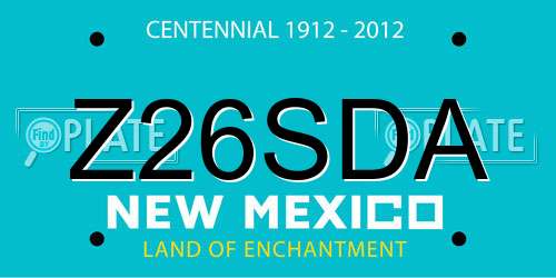 Z26SDA New Mexico License Plate