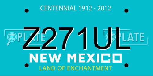Z271UL New Mexico License Plate