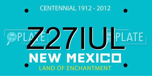 Z27IUL New Mexico License Plate
