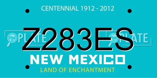 Z283ES New Mexico License Plate