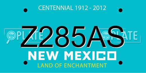 Z285AS New Mexico License Plate