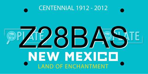 Z28BAS New Mexico License Plate