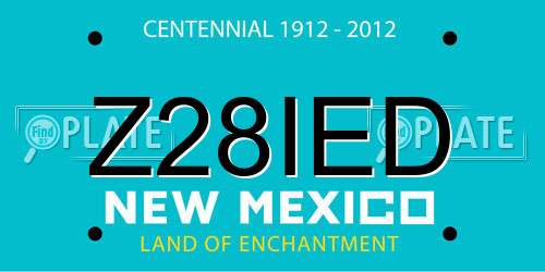 Z28IED New Mexico License Plate
