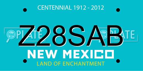Z28SAB New Mexico License Plate