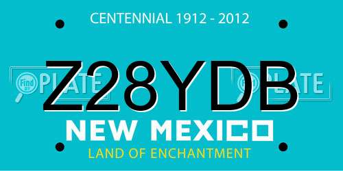 Z28YDB New Mexico License Plate