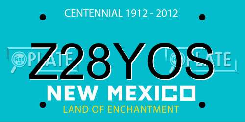 Z28YOS New Mexico License Plate