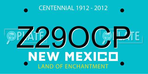 Z29OCP New Mexico License Plate