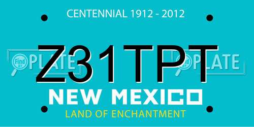 Z31TPT New Mexico License Plate