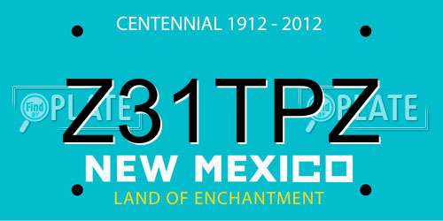 Z31TPZ New Mexico License Plate