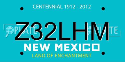 Z32LHM New Mexico License Plate
