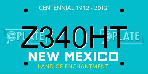 Z340HT New Mexico License Plate