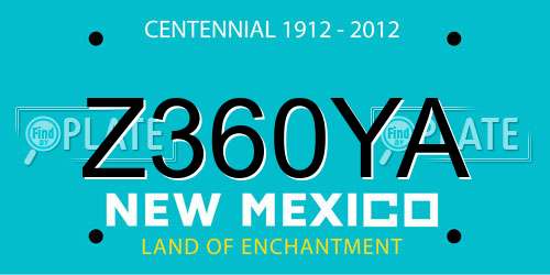 Z360YA New Mexico License Plate