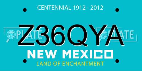 Z36QYA New Mexico License Plate