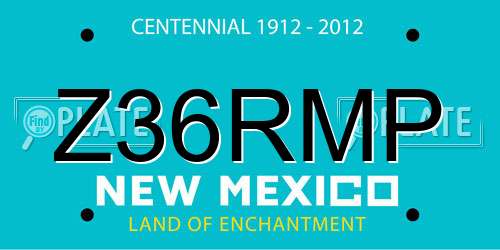 Z36RMP New Mexico License Plate
