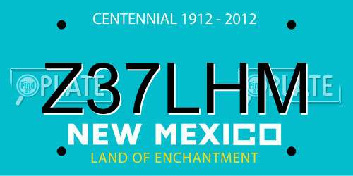 Z37LHM New Mexico License Plate