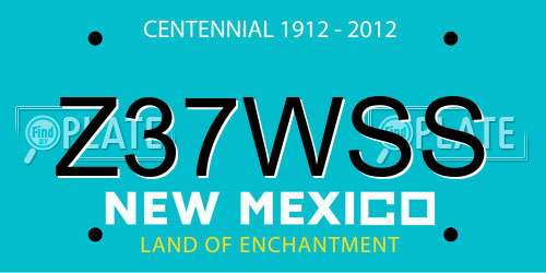 Z37WSS New Mexico License Plate