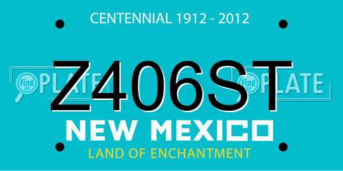 Z406ST New Mexico License Plate