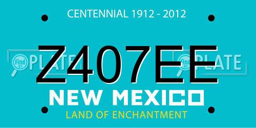 Z407EE New Mexico License Plate