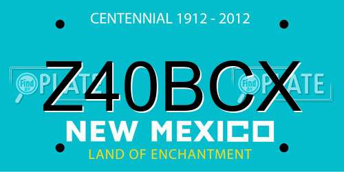 Z40BCX New Mexico License Plate