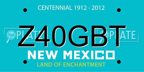 Z40GBT New Mexico License Plate