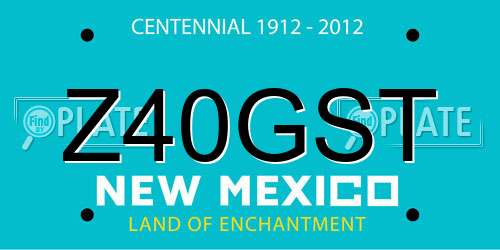 Z40GST New Mexico License Plate