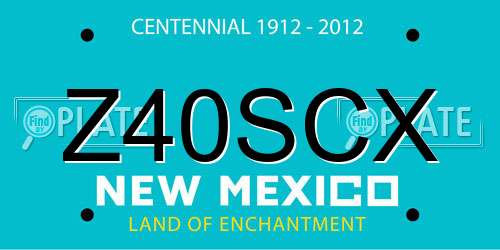 Z40SCX New Mexico License Plate