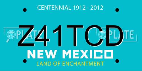 Z41TCD New Mexico License Plate