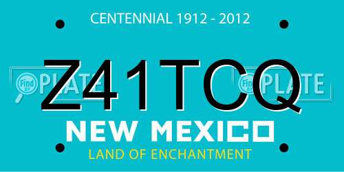 Z41TCQ New Mexico License Plate