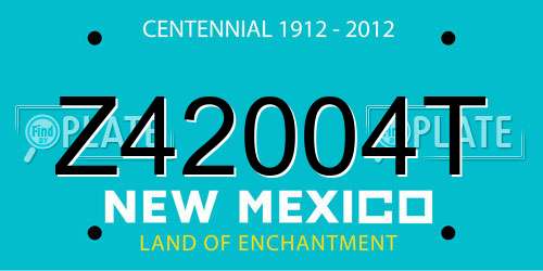 Z42004T New Mexico License Plate