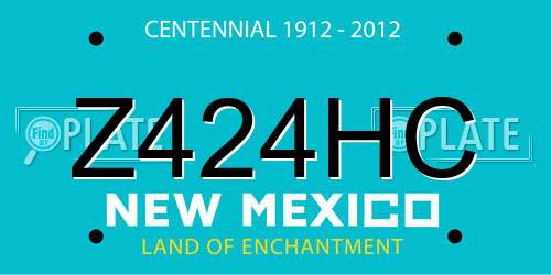 Z424HC New Mexico License Plate